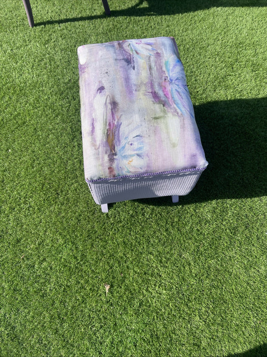 Small lavender ottoman or seat