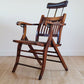 Campaign Chair With Adjustable Upholstered Headrest Circa 1890