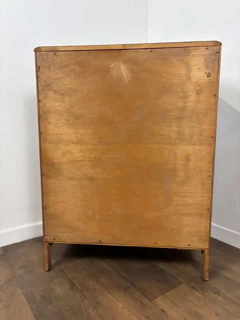 Vintage 'Lebus' Oak Five Drawer Bedroom Chest