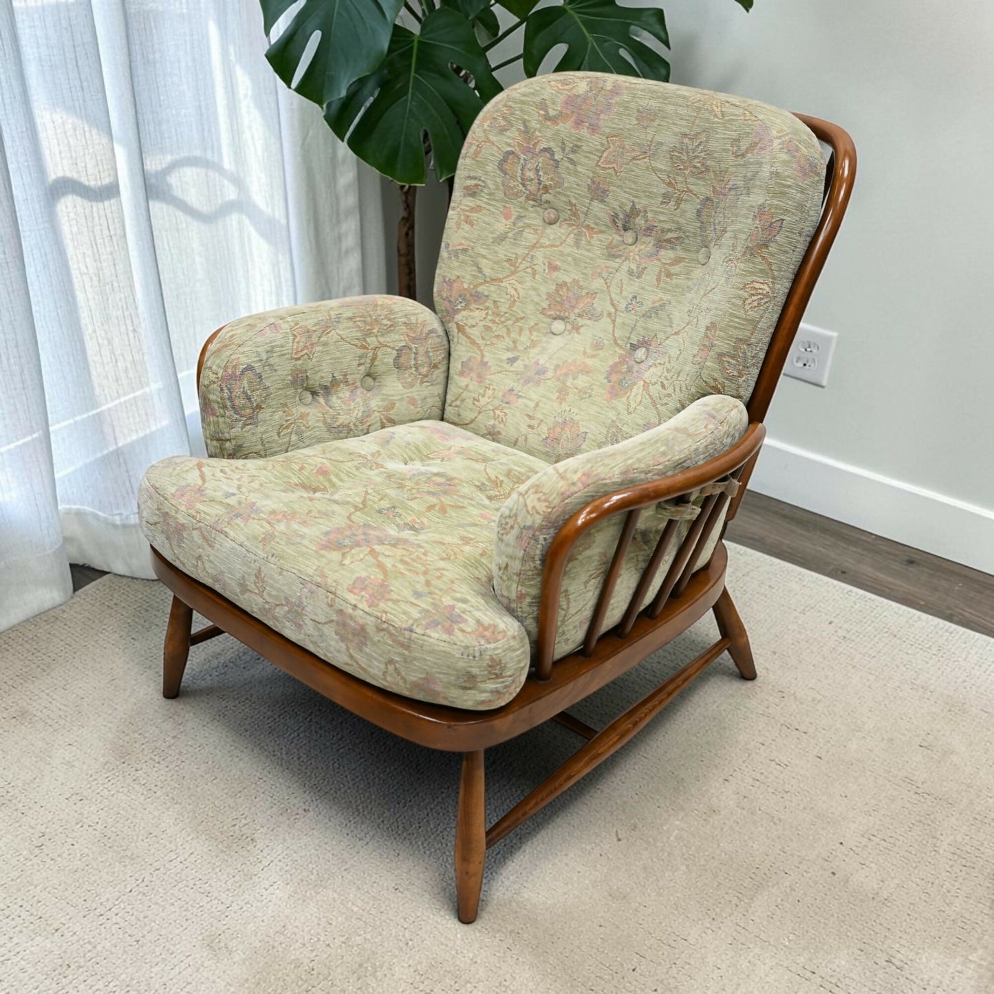 Ercol Jubilee Easy Chair Armchair Golden Dawn Good Webbing VGC FREE UK Delivery