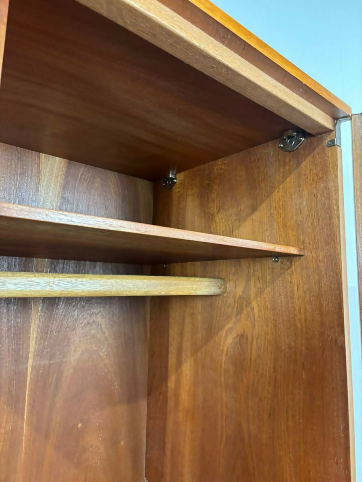 Mid Century Stag Teak Double Wardrobe