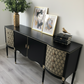 strongbow sideboard in black and vintage gold