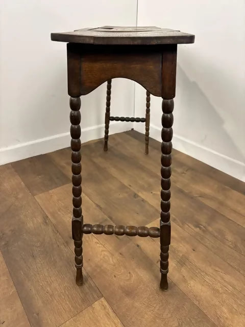 Vintage Oak Bobbin Turned Reading Table