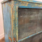 Rustic Indian Reclaimed Wood Blue Distressed Cabinet