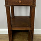 Bedside Table Antique French Style Marble Top Oak Cabinet Nightstand LOT 6236