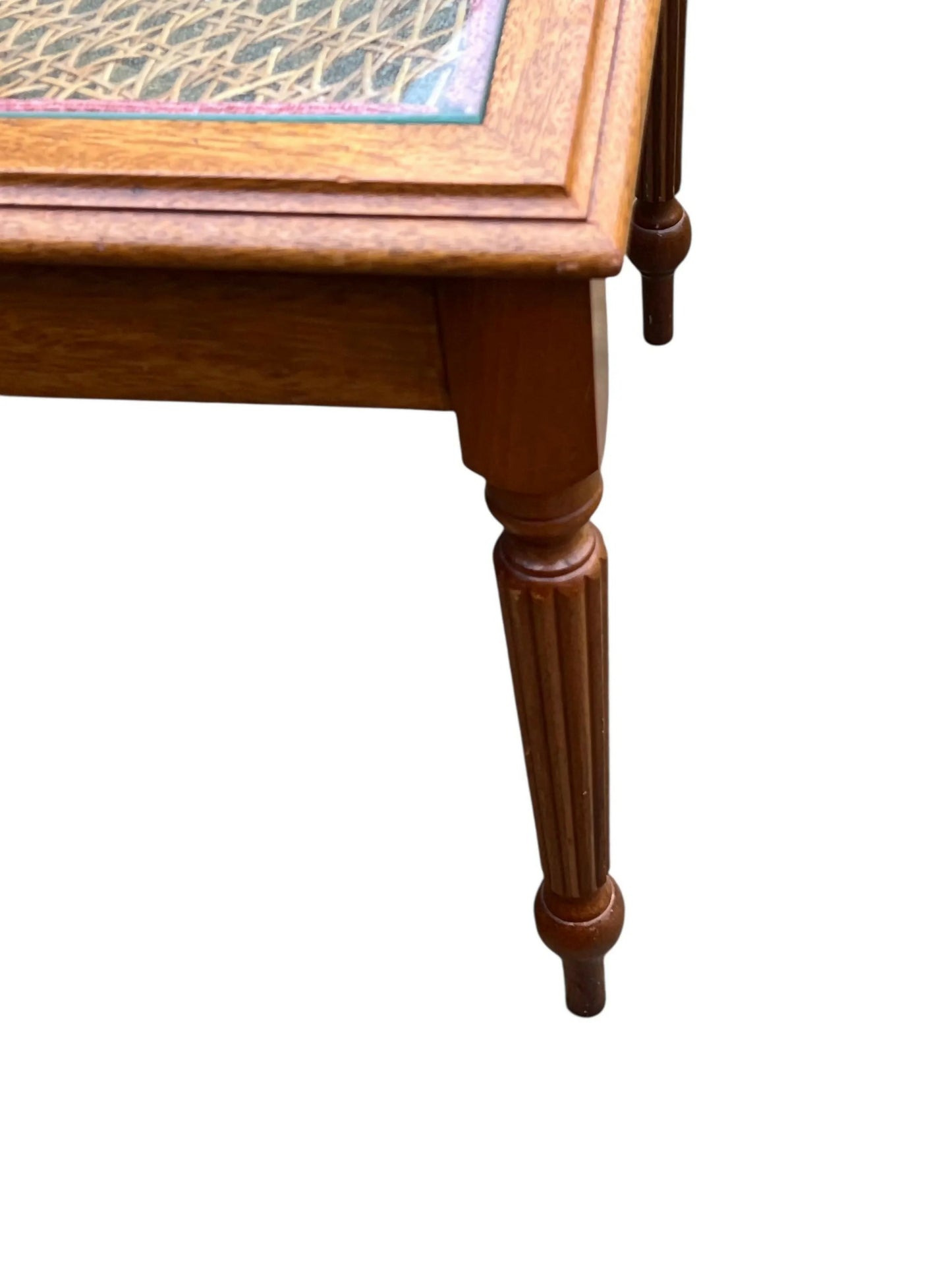 Regency style Rattan and Mahogany coffee table