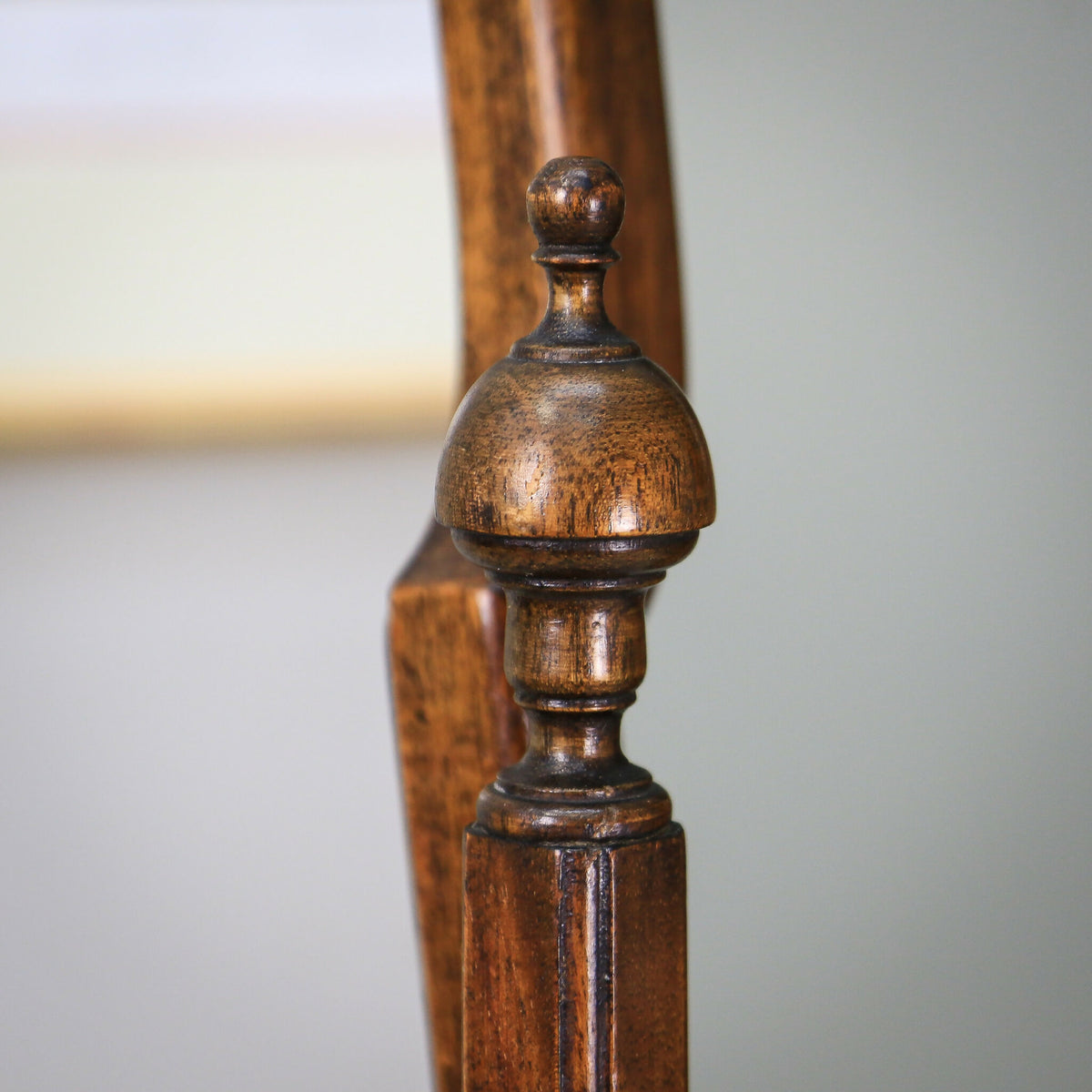 Cheval Mirror Late Victorian Edwardian Queen Anne Style Mahogany