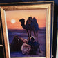 Vintage Set of x4 Desert/Eastern Oil Paintings, Gold Framed, Signed by Same Artist