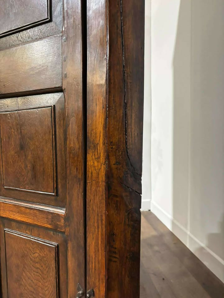 George III Oak Freestanding Corner Cupboard