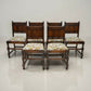 6 Old Charm Style Dining Chairs Upholstered Drop On Tudor Seats FREE UK Delivery