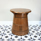 Oak Barrell Style Occasion Table Side Table with Cupboard
