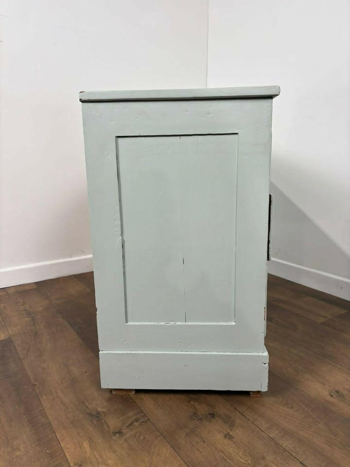 Victorian Blue Painted Pine Chest Of Drawers