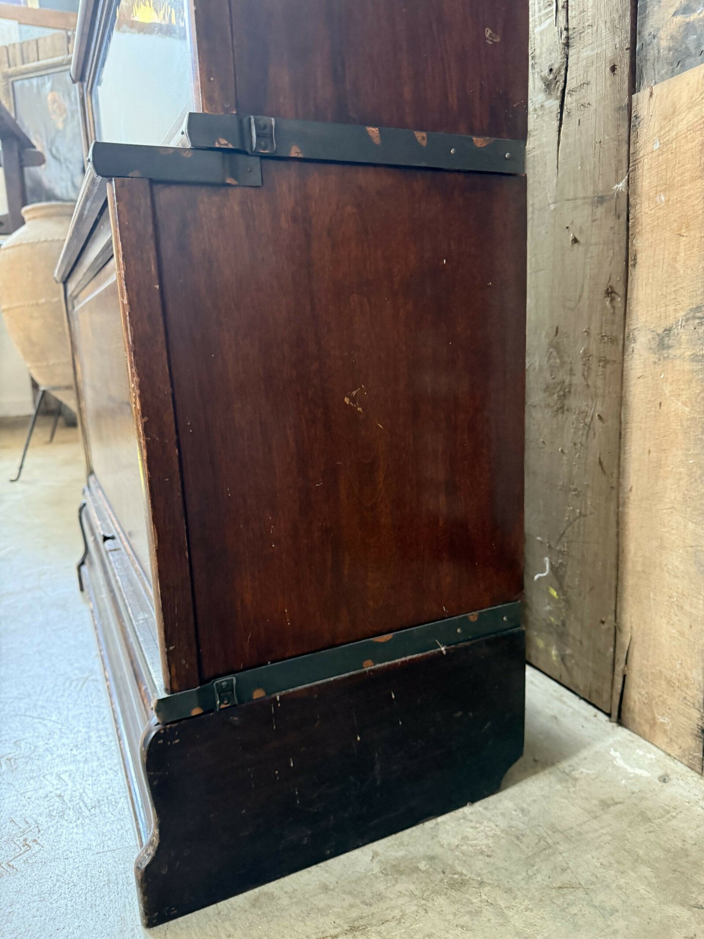 Vintage Modular Globe Wernicke Solicitor Barrister Six Stack Bookcase Glazed Cupboards, c1930