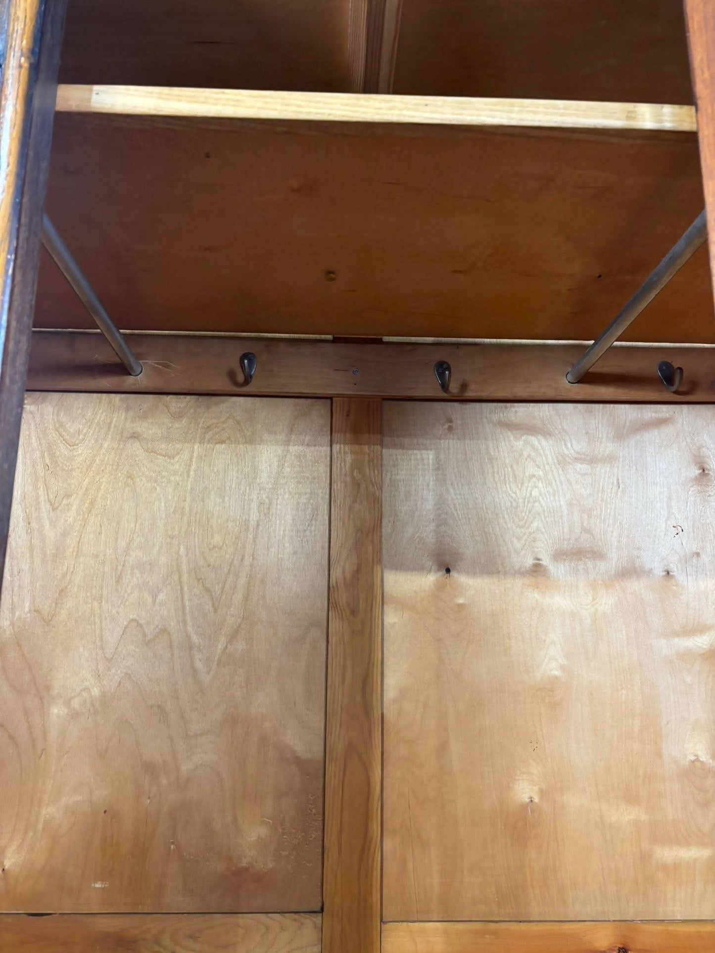 Vintage Oak Single Door Wardrobe