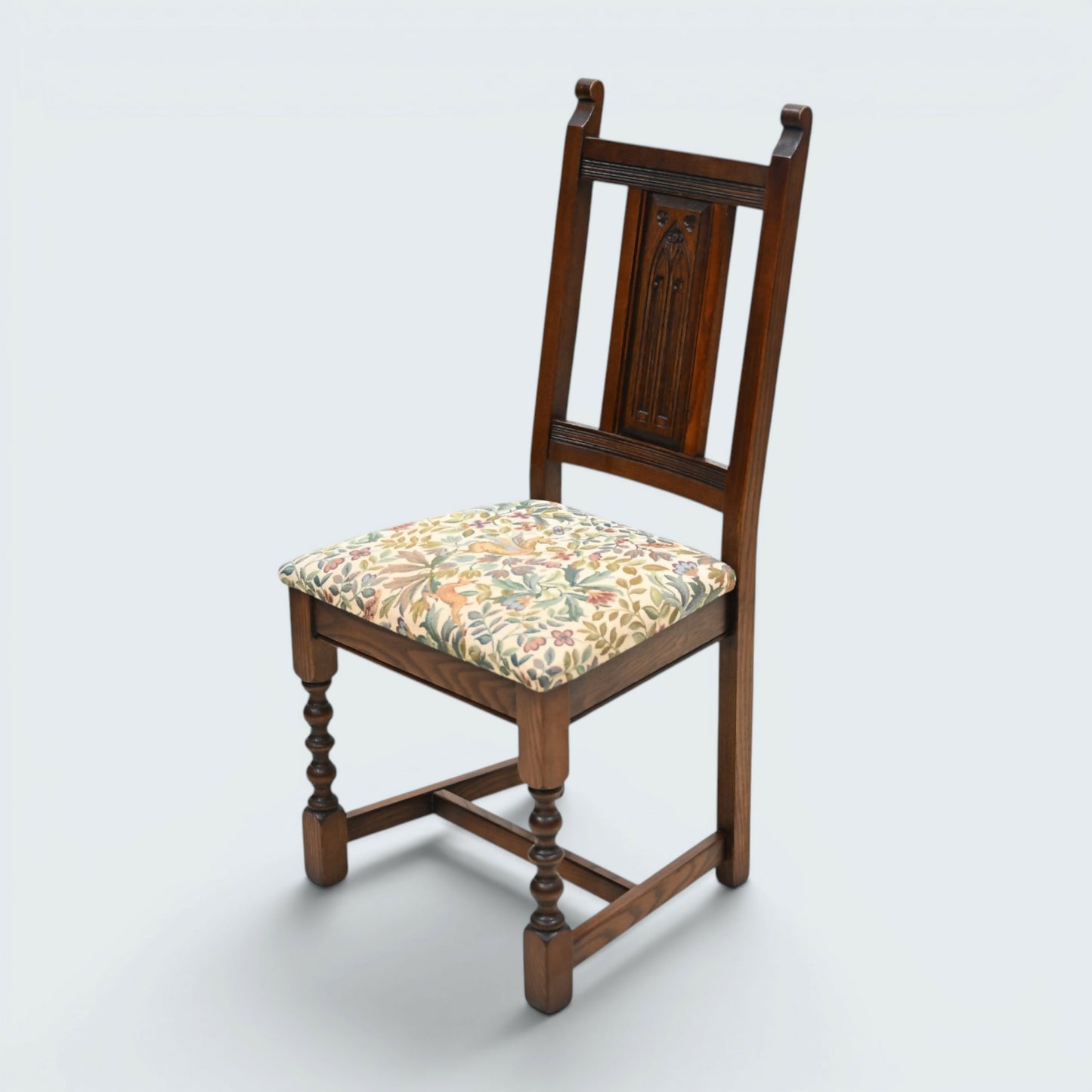 4 Old Charm Dining Chairs Warwick Range Tudor Brown Oak Frames FREE UK Delivery*