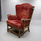 Ercol Cloister Wing Back Easy Fireside Armchair Red Golden Dawn *FREE Delivery