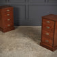 Pair Of Late Victorian Walnut Vintage Bedside Night Stands