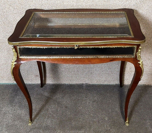 Antique Mahogany Bijouterie Table / Display Table