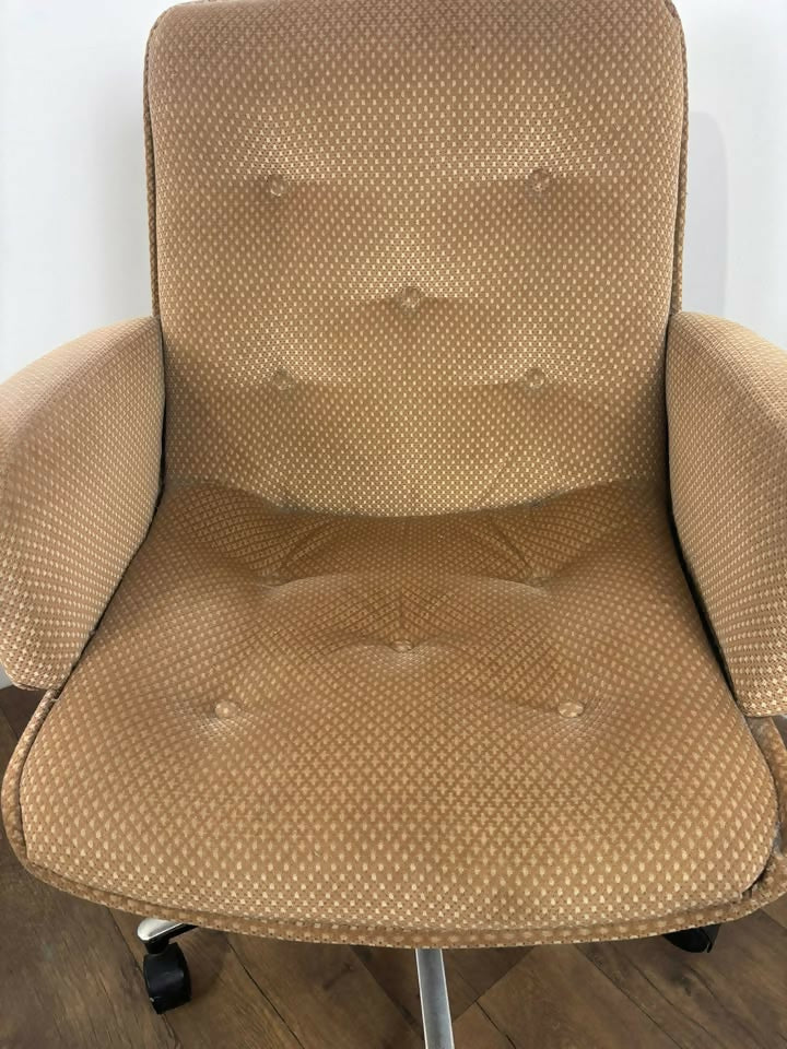 Vintage Upholstered Revolving Office Chair