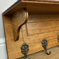 Coat Rack Vintage French Oak Wall Mounted 5 Hooks Carved Rack Hanger LOT 6203