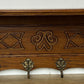 Coat Rack Vintage French Oak Wall Mounted 6 Hooks Carved Rack Hanger LOT 6208
