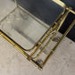 French Brass Faux Bamboo Cocktail Trolley