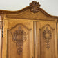 Wardrobe Vintage French Louis XVI Style Oak Four Door Carved Armoire LOT 6516