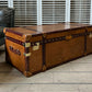 London Tan Handcrafted Leather Livingroom Trunk