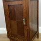 Pair of Bedside Tables Antique French Style Oak Marble Top Cabinets LOT 6573