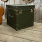 Luxury Leather Olive Green End Table Trunk