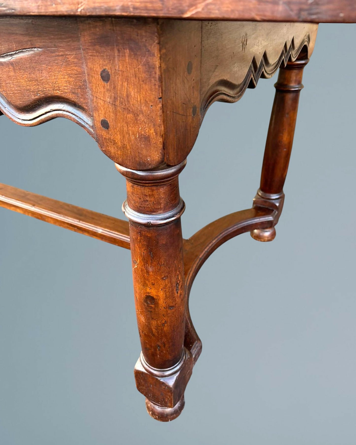 Large French Walnut Country Dining Table