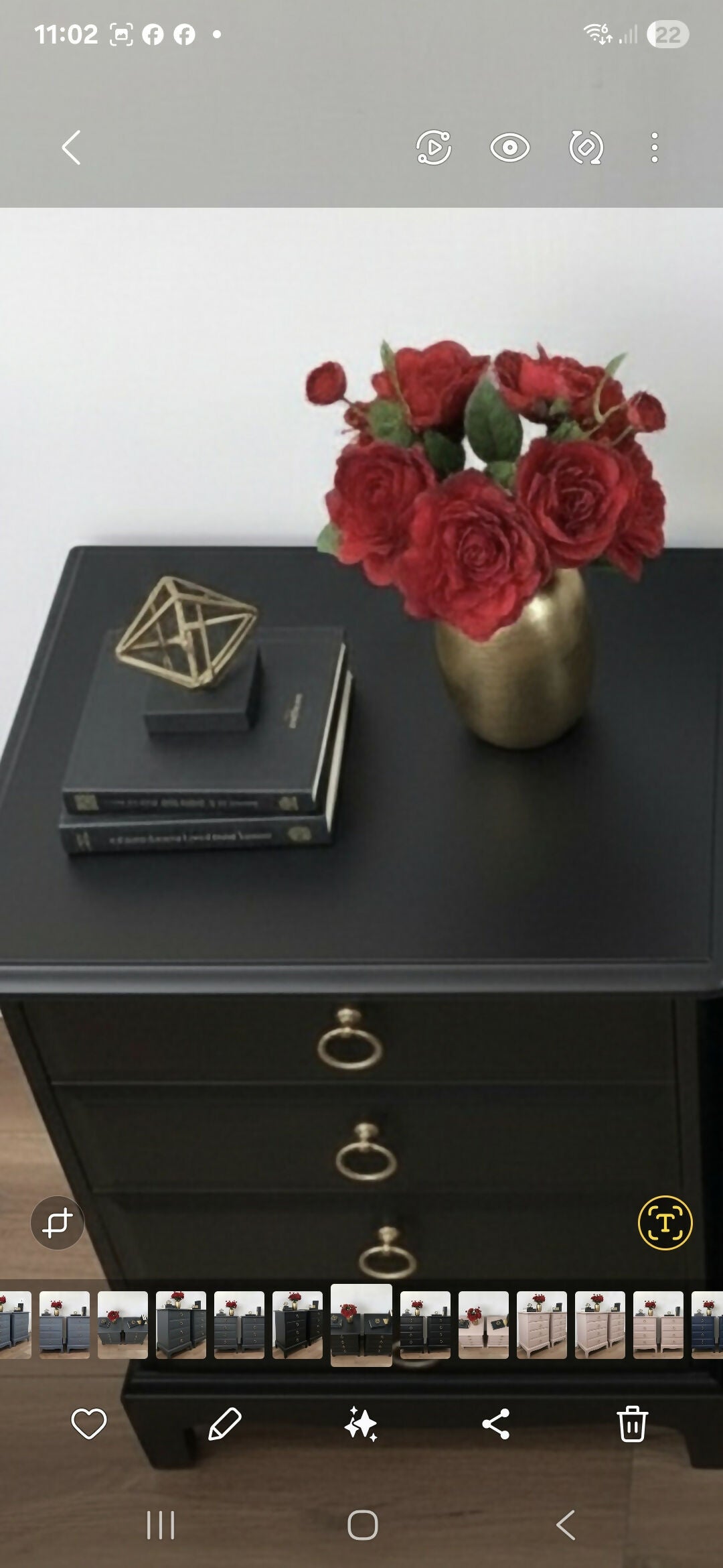 Black Stag minstrel bedside cabinets