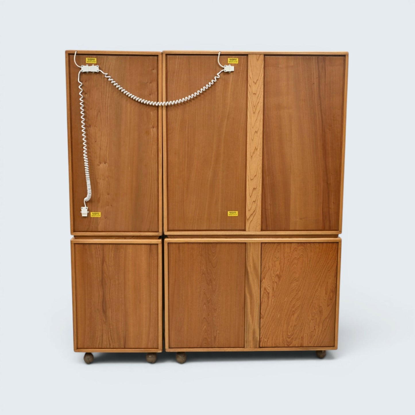Ercol Windsor Wall Unit Display Cupboard 4 Piece Light Finish FREE UK Delivery