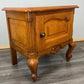 Pair of Bedside Tables Vintage French Louis Oak Nightstands Cabinets LOT 3518