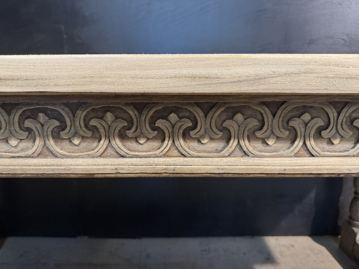 Bleached Oak Farmhouse Dining Table