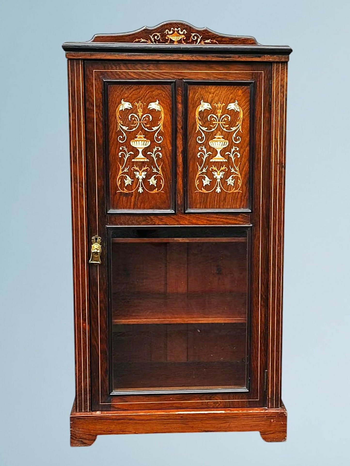 Edwardian Inlaid Rosewood Cabinet