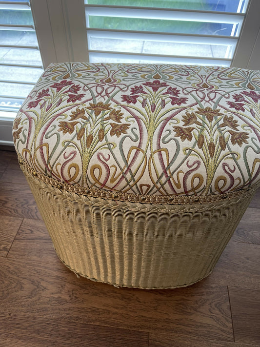 Gold ottoman storage stool