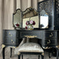 High Gloss Dressing Table Black and Gold Olympus Dressing Table