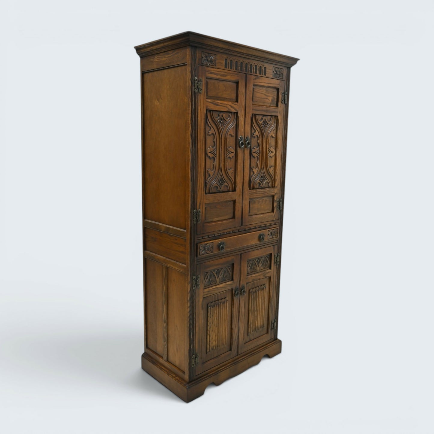 Old Charm Cocktail/Wine Cabinet With Wine Rack For 24 Bottles FREE UK Delivery