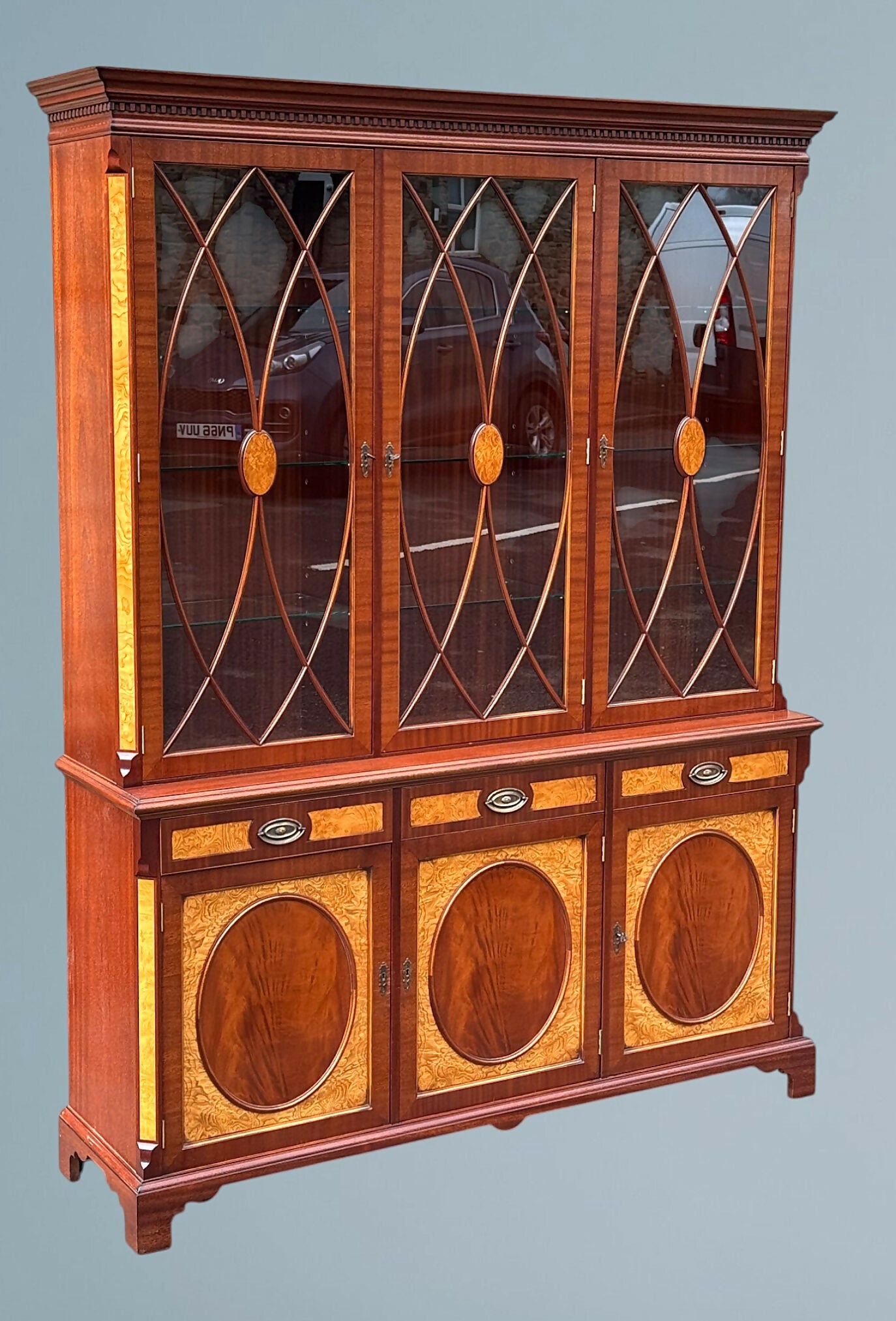 Mahogany and Walnut Display Cabinet - Charles Barr