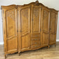 Wardrobe Vintage French Louis XVI Style Five Door Oak Carved Armoire LOT 6457