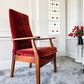 Parker Knoll PK928-9 High Back Armchair Reupholstered in 'Linwood' Velvet. In Great Condition