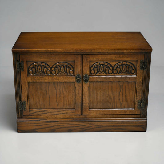 Old Charm Low Sideboard Light Oak Vintage Furniture Storage FREE UK Delivery