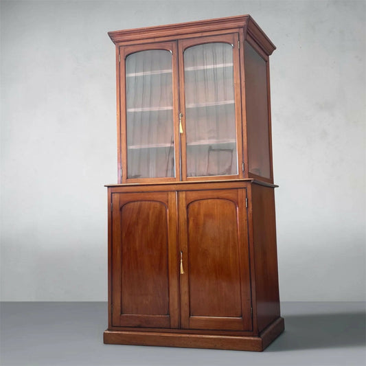 Impressive Vintage Victorian Mahogany Library Bookcase