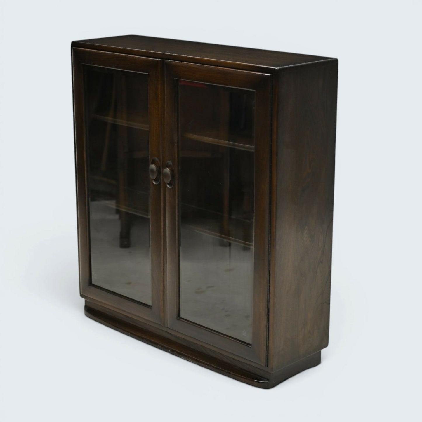 Ercol Wide Medium Bookcase 2 Adjustable Shelves Glazed Doors FREE UK Delivery*