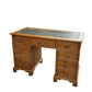 Vintage rustic Pine writing office pedestal desk