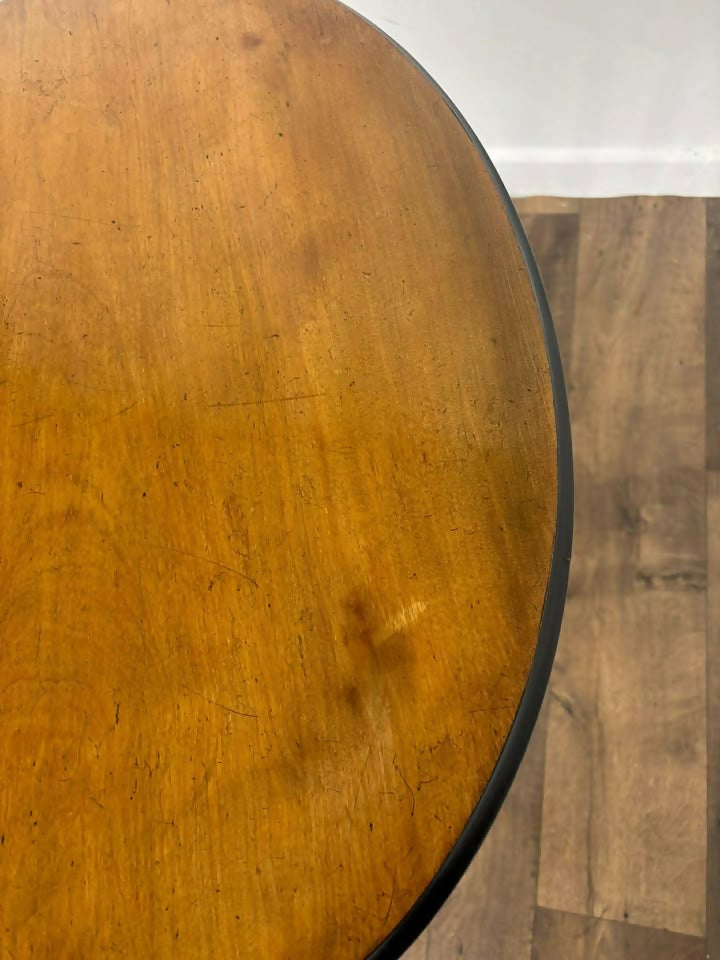Victorian Mahogany Oval Tip Top Tripod Table (Top Secured in Fixed Position)