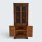 Old Charm Corner Display Cabinet Leaded Glass Tudor Brown EXC FREE UK Delivery*