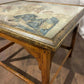 19th Century Oak Occasional Table With Tapestry Top Under Glass