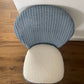 Wedgwood blue accent chair with matching fabric